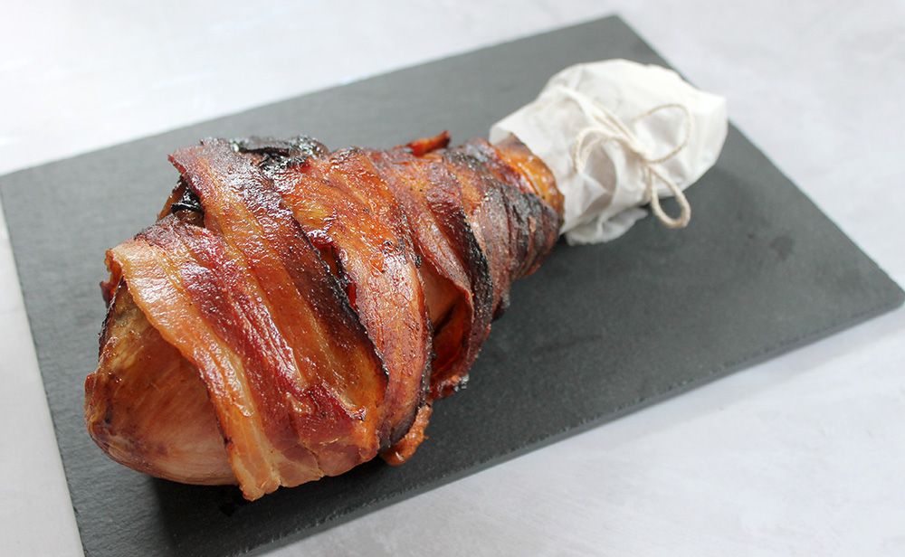 Keto State Fair Bacon Wrapped Turkey Leg