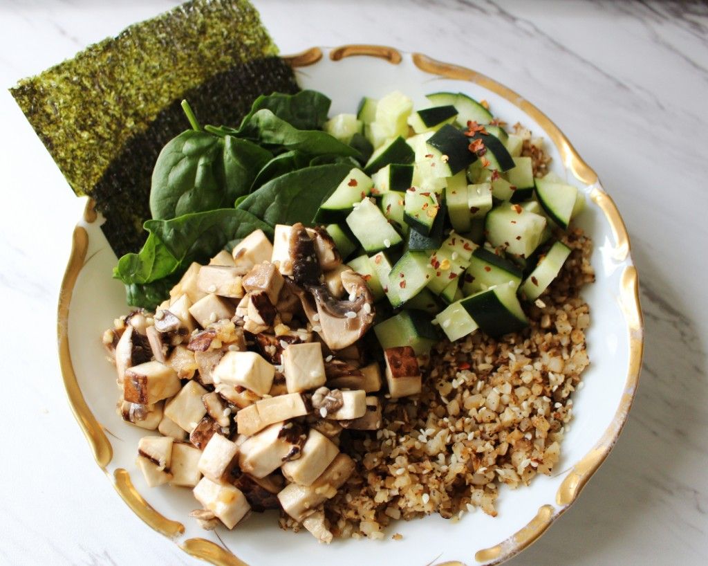 Low Carb Vegan Mushroom Poke Bowl