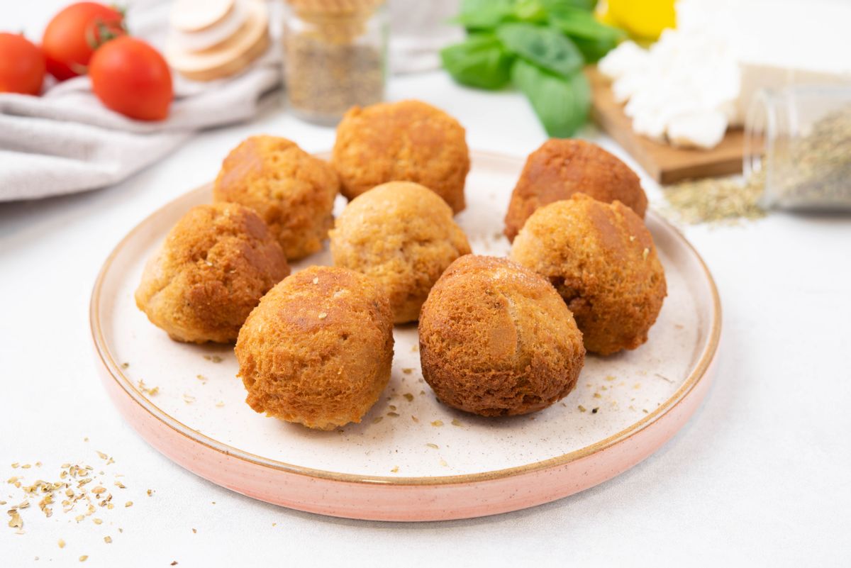 Keto Almond Flour Hush Puppies with Goat Cheese and Herbs