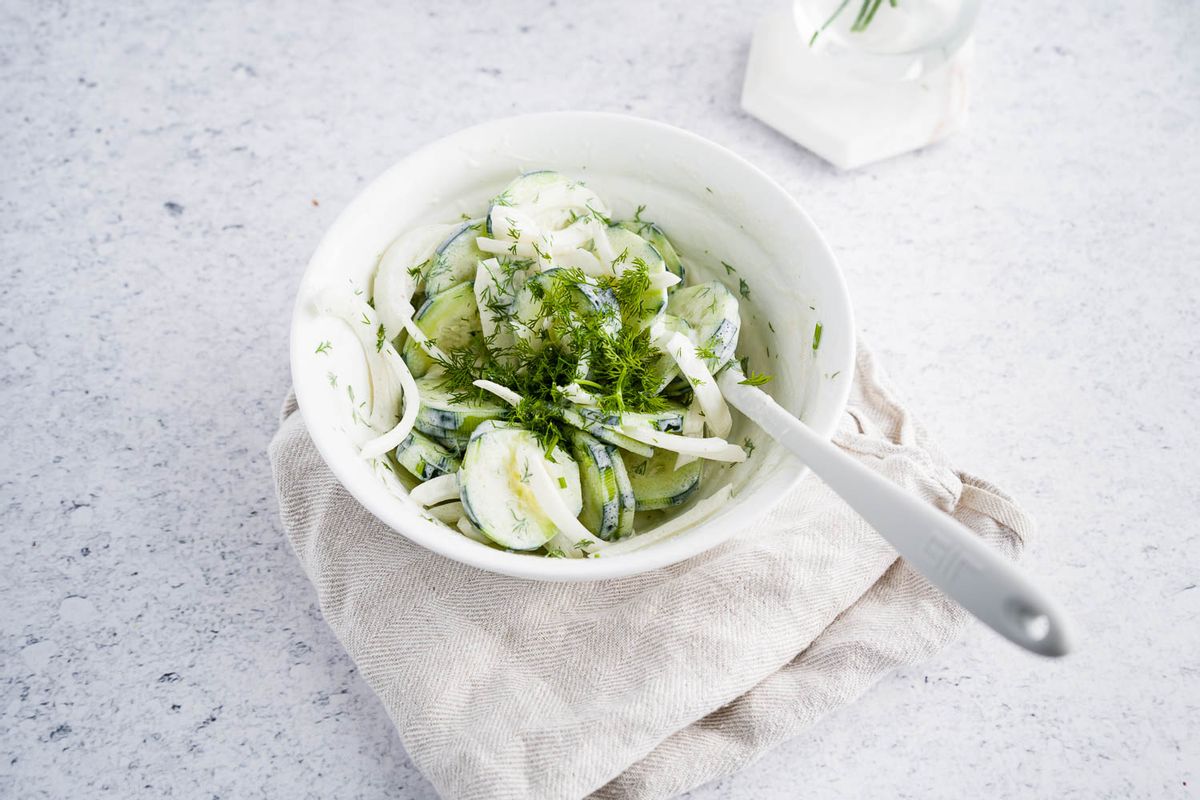 Keto Creamy Dill Cucumber Salad