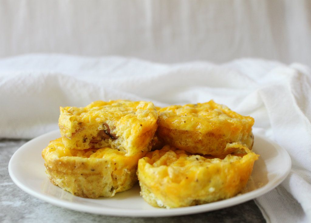 Keto Ham and Cheddar Egg Muffin Tops