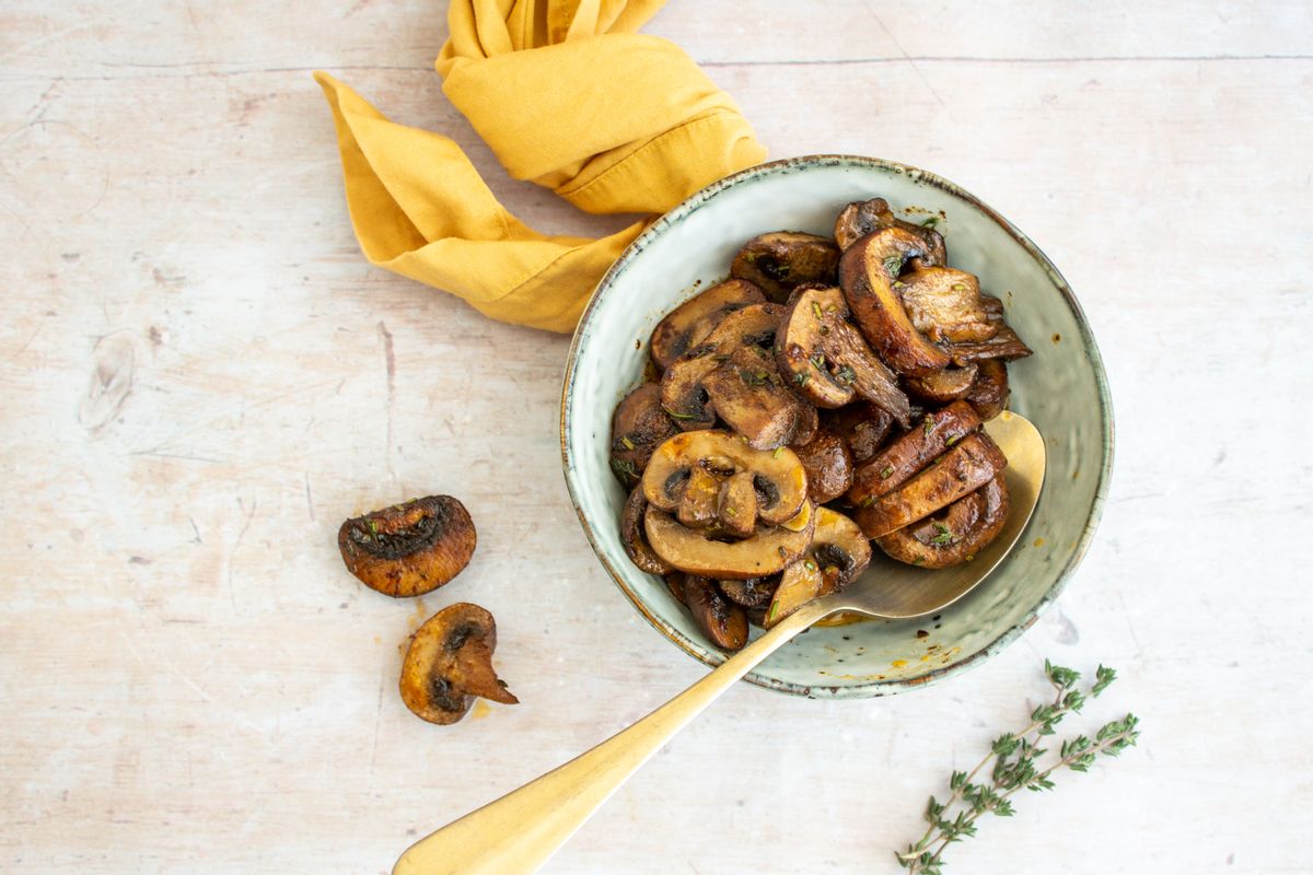 Keto Thanksgiving Smoky Mushrooms