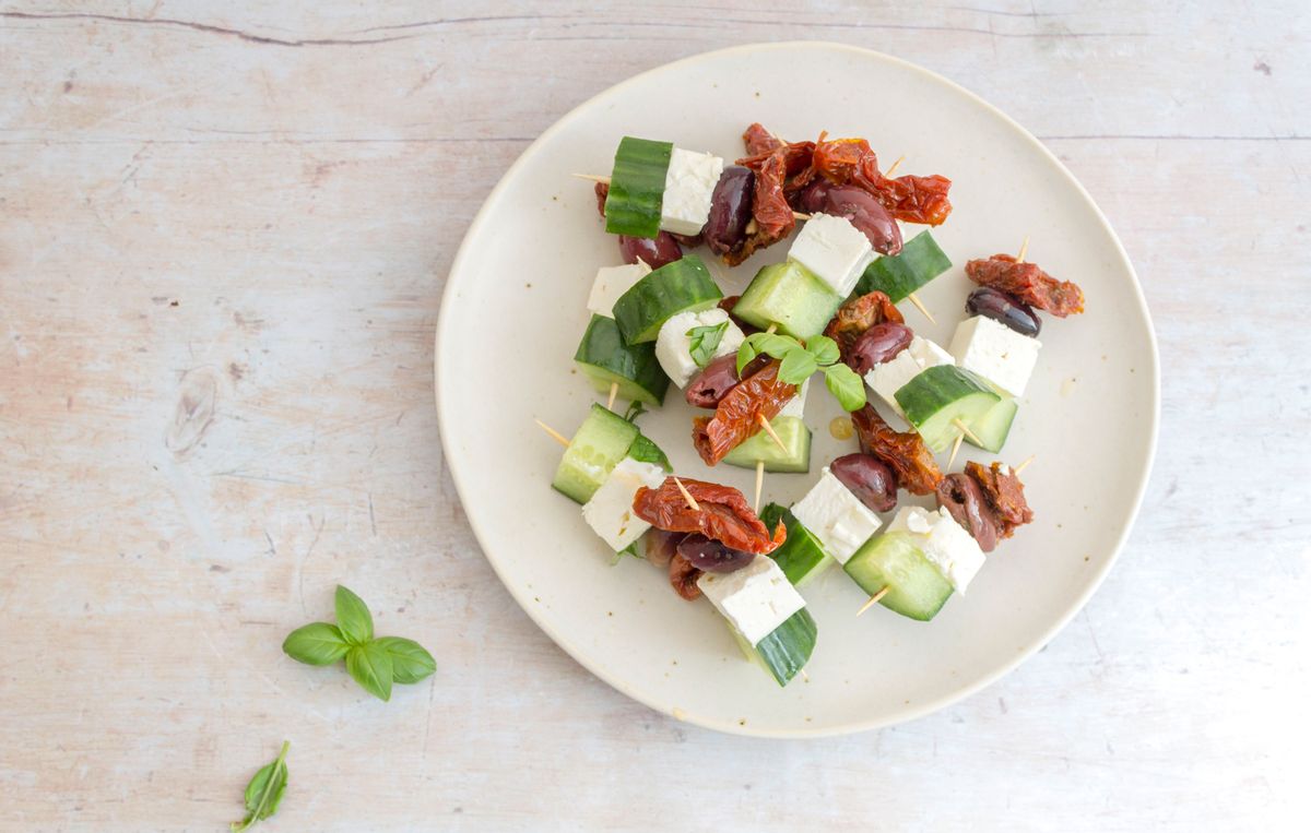 Keto Greek Salad Summer Party Skewers