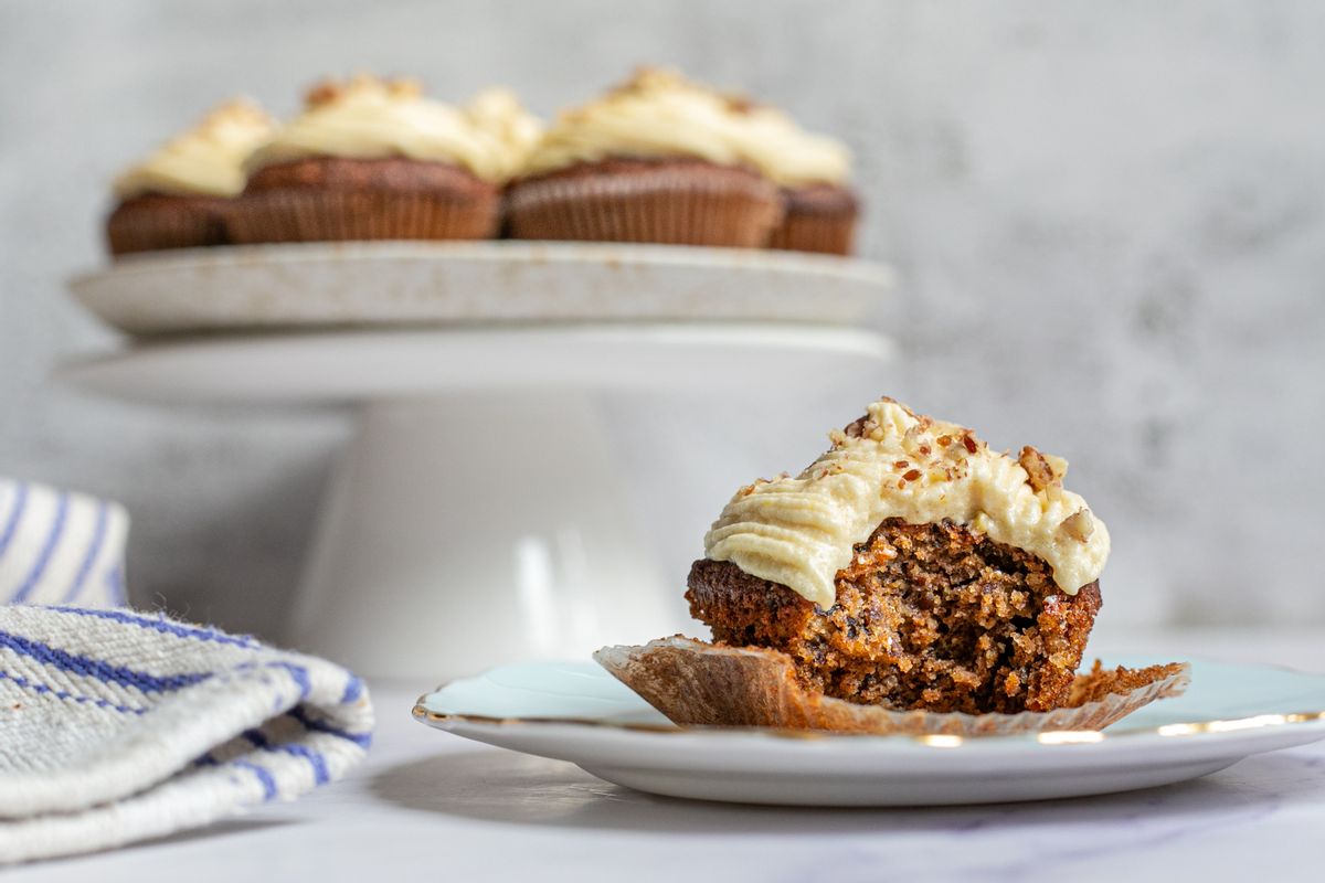 Ultimate Low FODMAP One-Bowl Carrot Cake Cupcakes