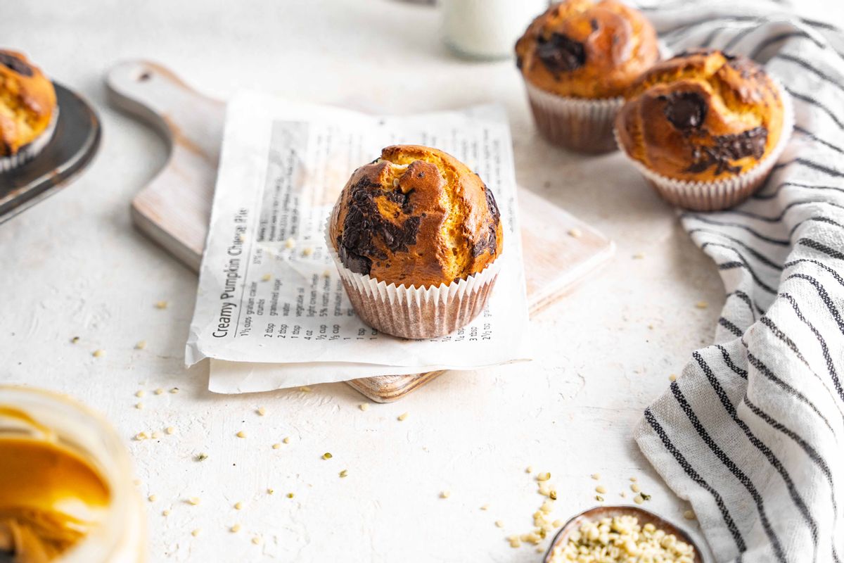 Keto 5-ingredient Almond Butter and Chocolate Breakfast Muffins 