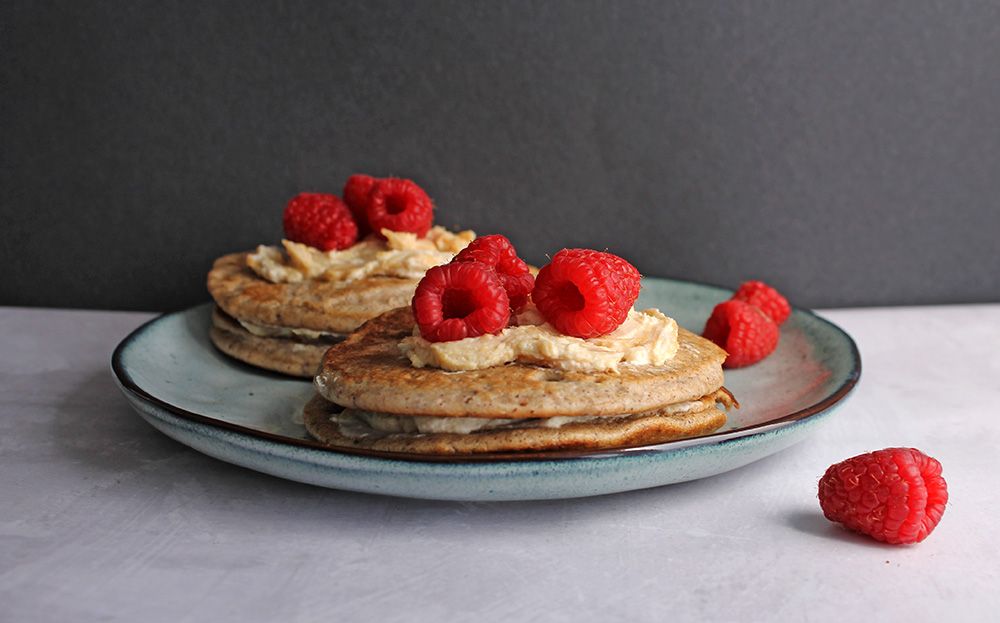 Low Carb Peanut Butter and Cream Cheese Pancakes