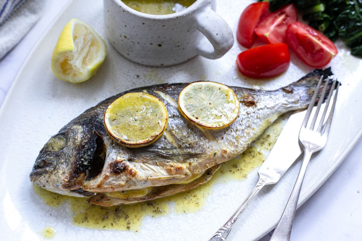 Ultimate Keto Greek Oven Baked Fish with Lemon Oil