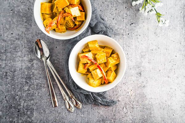 Low Carb Instant Pot Madras Tofu Curry