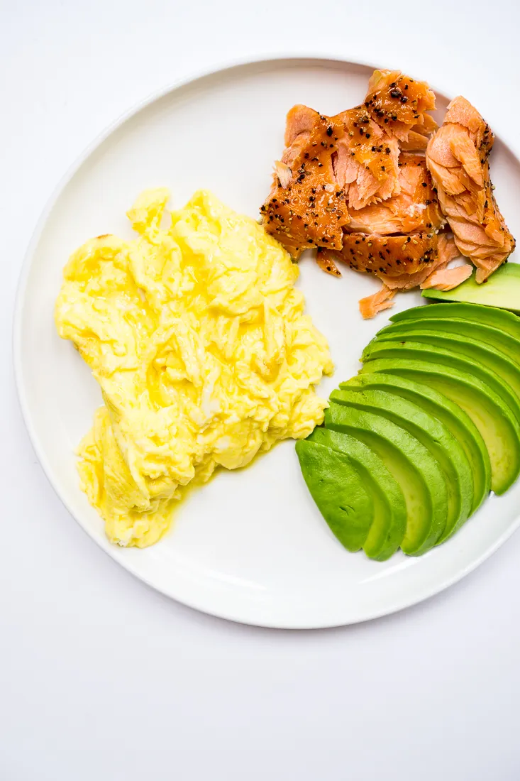 Keto Scrambled Eggs Plate