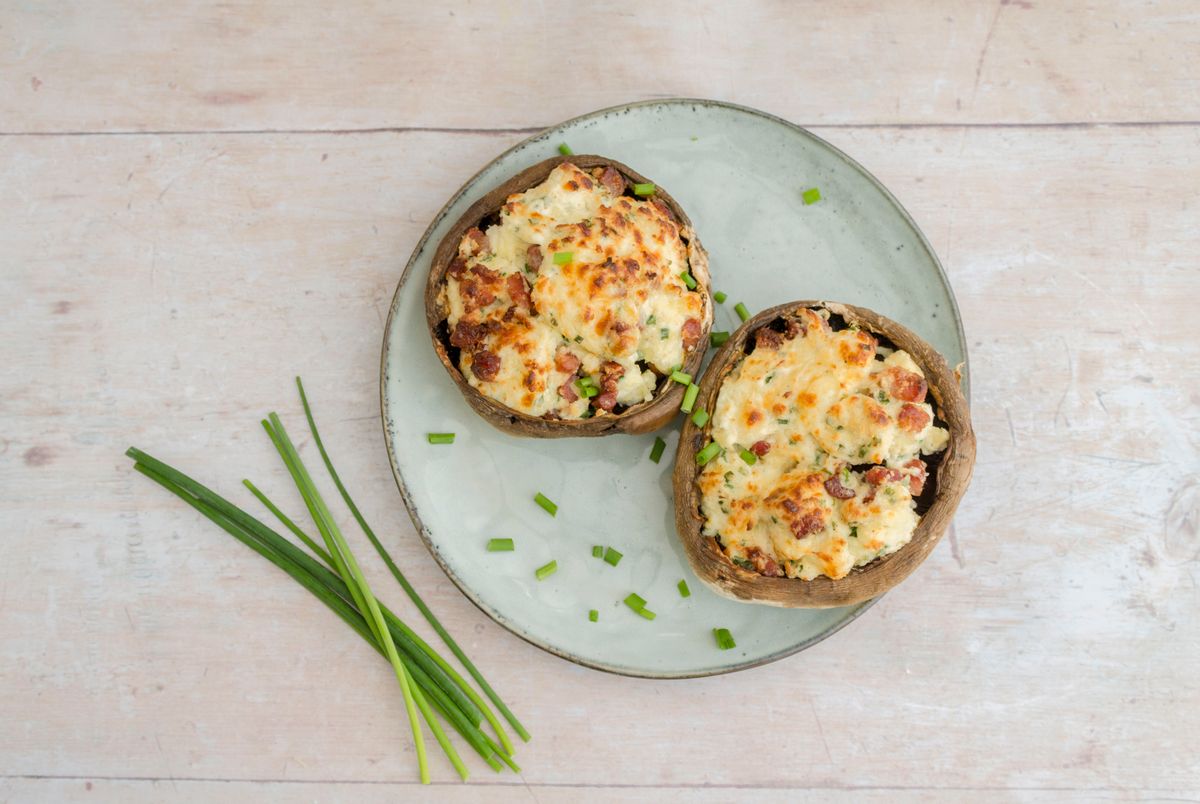 Keto Air Fryer Stuffed Mushrooms