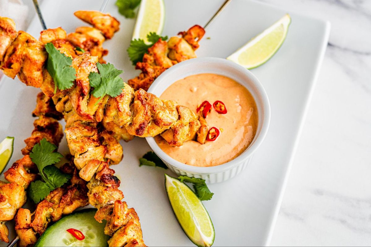 Keto Paleo Chicken Tahini Satay