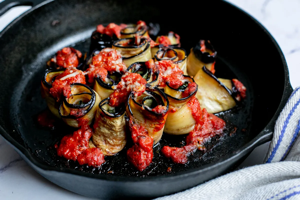 Keto Vegan Eggplant Pizza Rolls