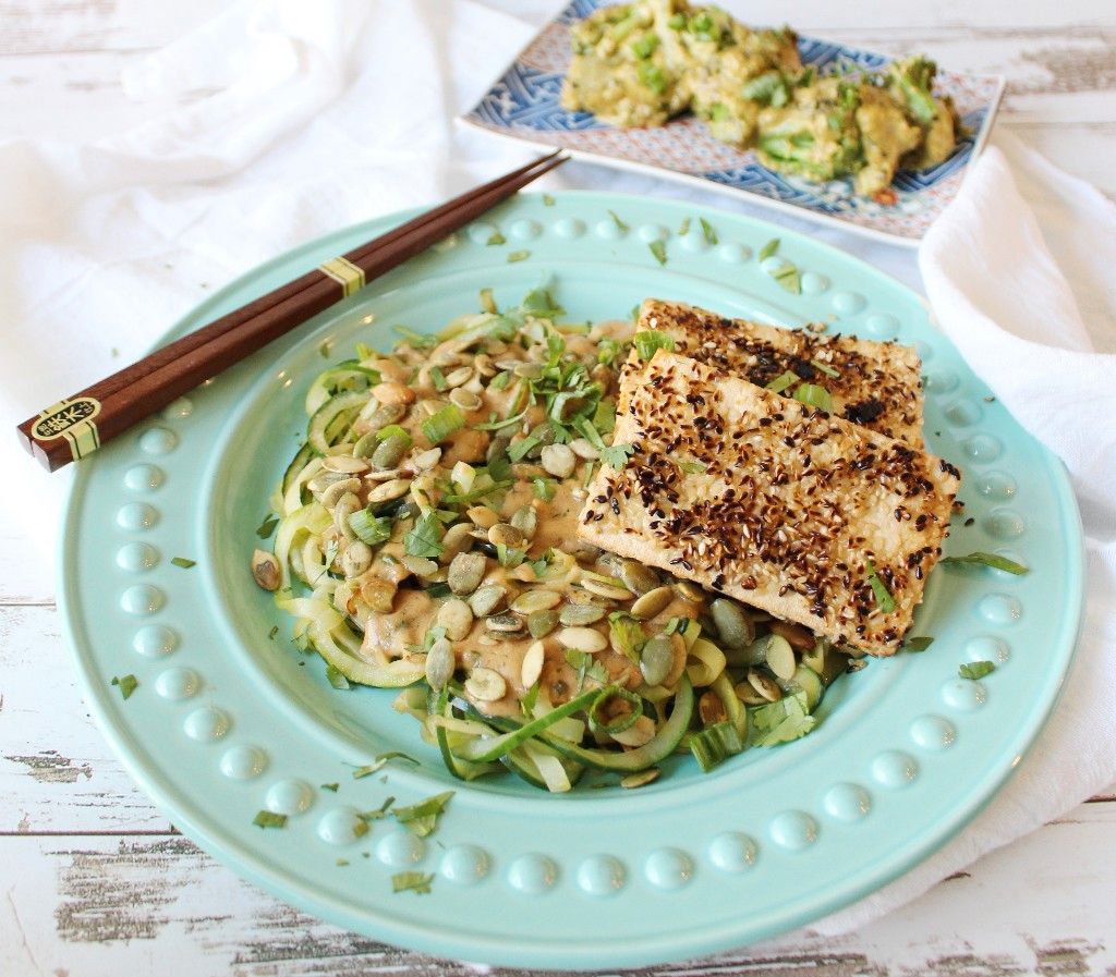 Low Carb Vegan OMAD Tofu Pad Thai w Cheesy Broccoli