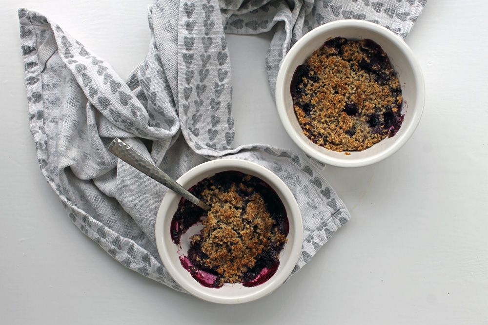 Low Carb Blueberry Crumble