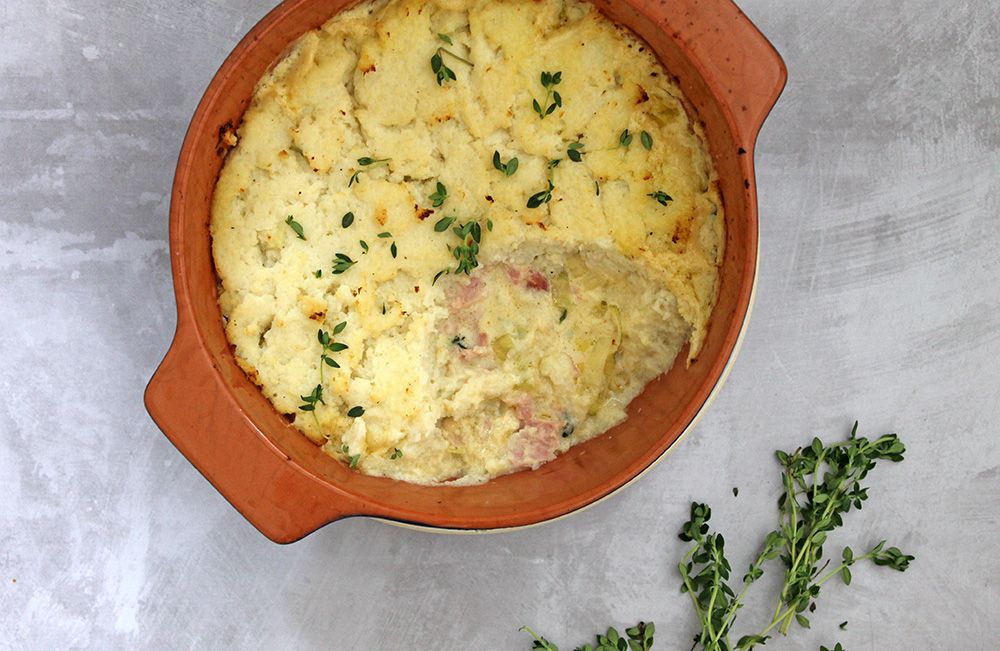 Low Carb Ham And Leek Pie