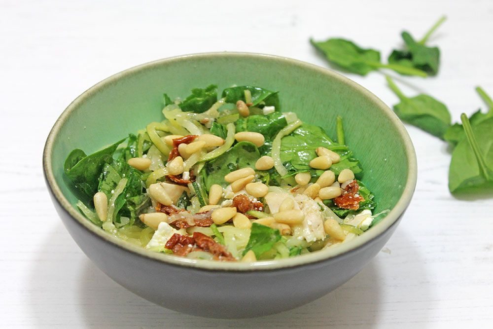 Keto Chicken, Tomato And Basil Pasta Salad