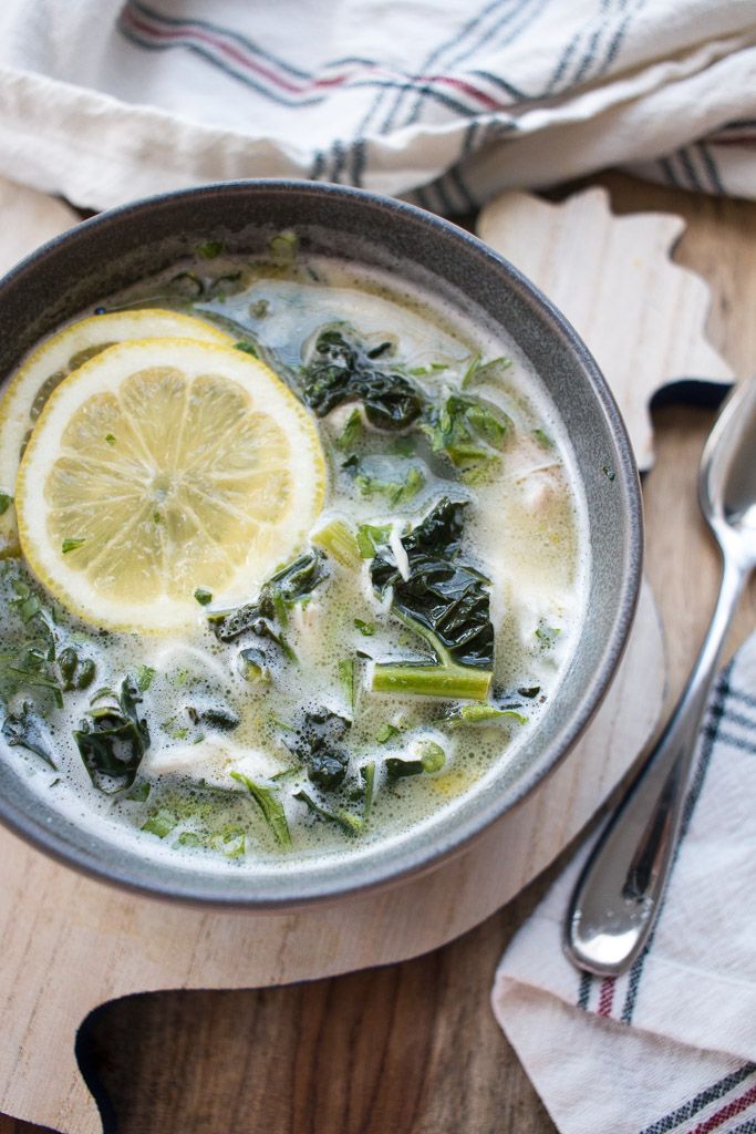 Keto Lemon Kale Chicken Soup