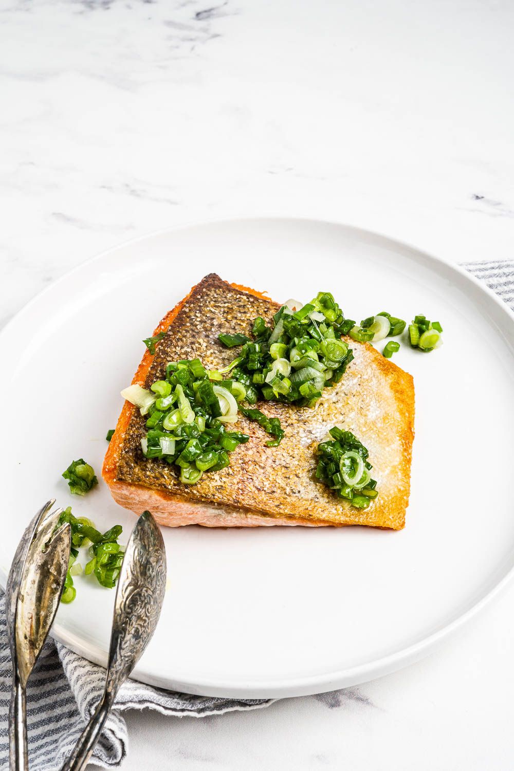 Keto Seared Red Trout with Scallion Oil