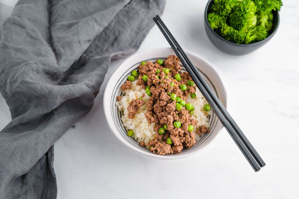 Keto Japanese Ground Beef Donburi