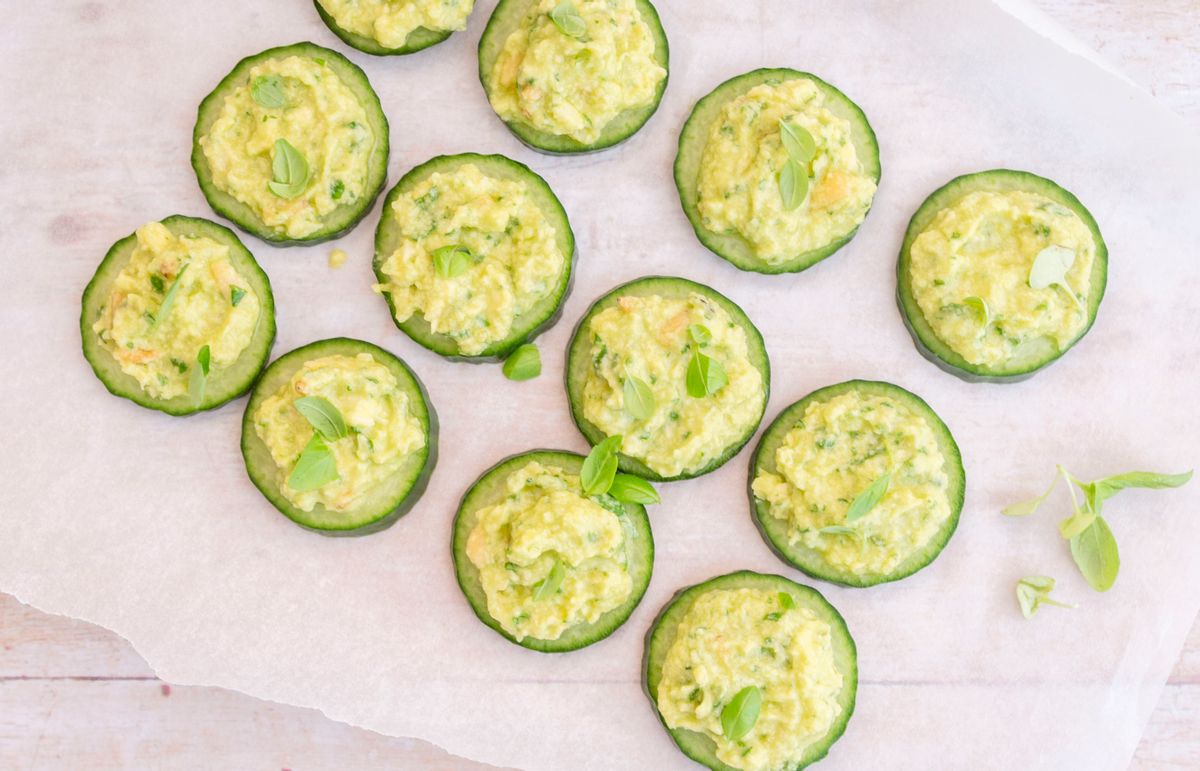 Keto Avocado Pesto Bites (Vegan)