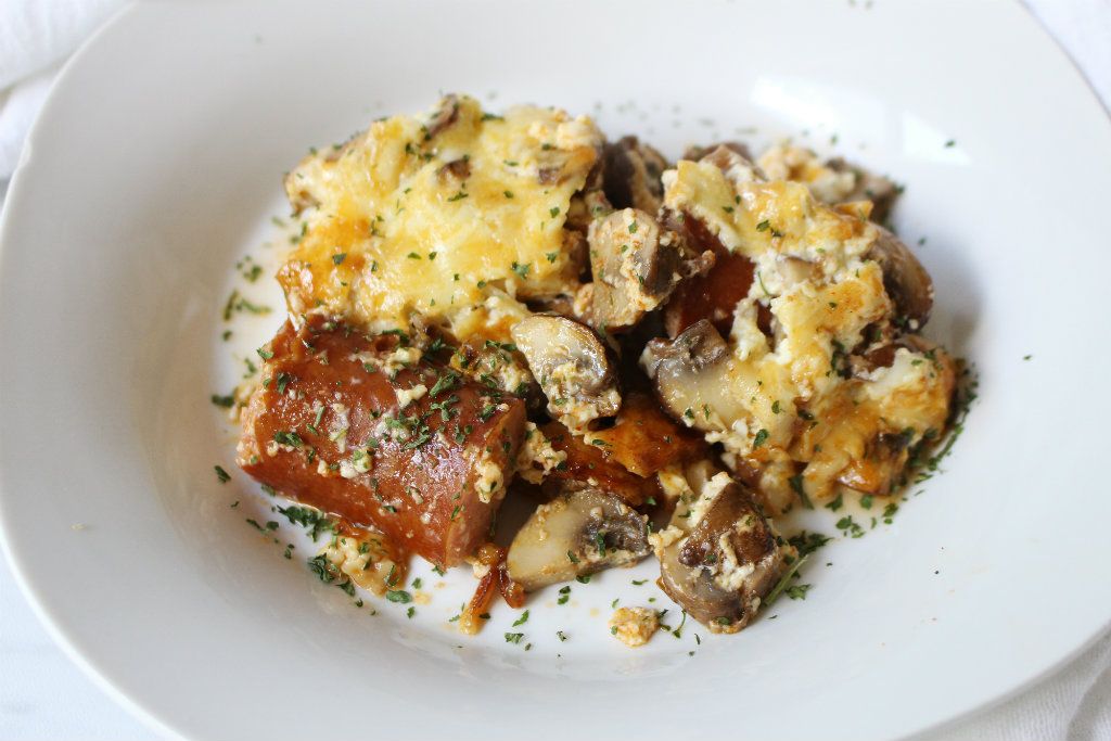 Low Carb Kielbasa Mushroom Casserole