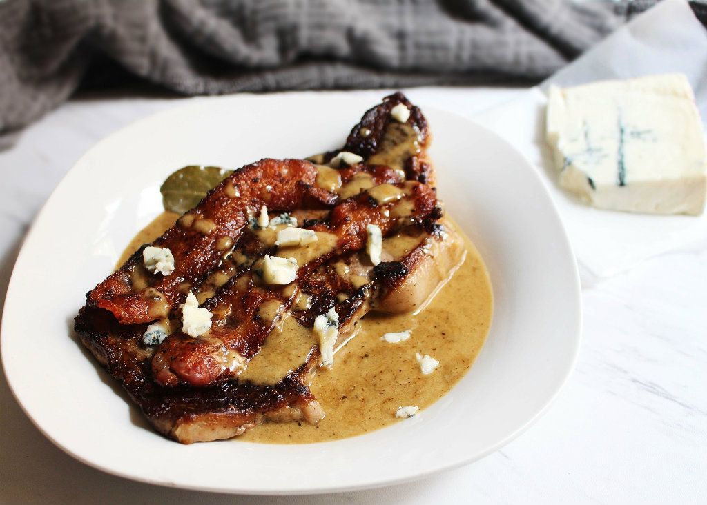 Low Carb Ribeye Steak and Gorgonzola Bacon Gravy