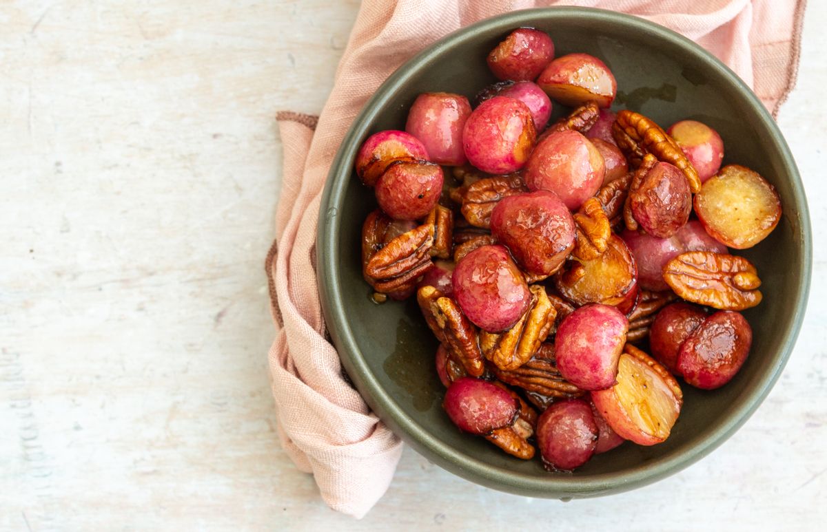 Keto Sweet Pan-Fried Radishes and Pecans