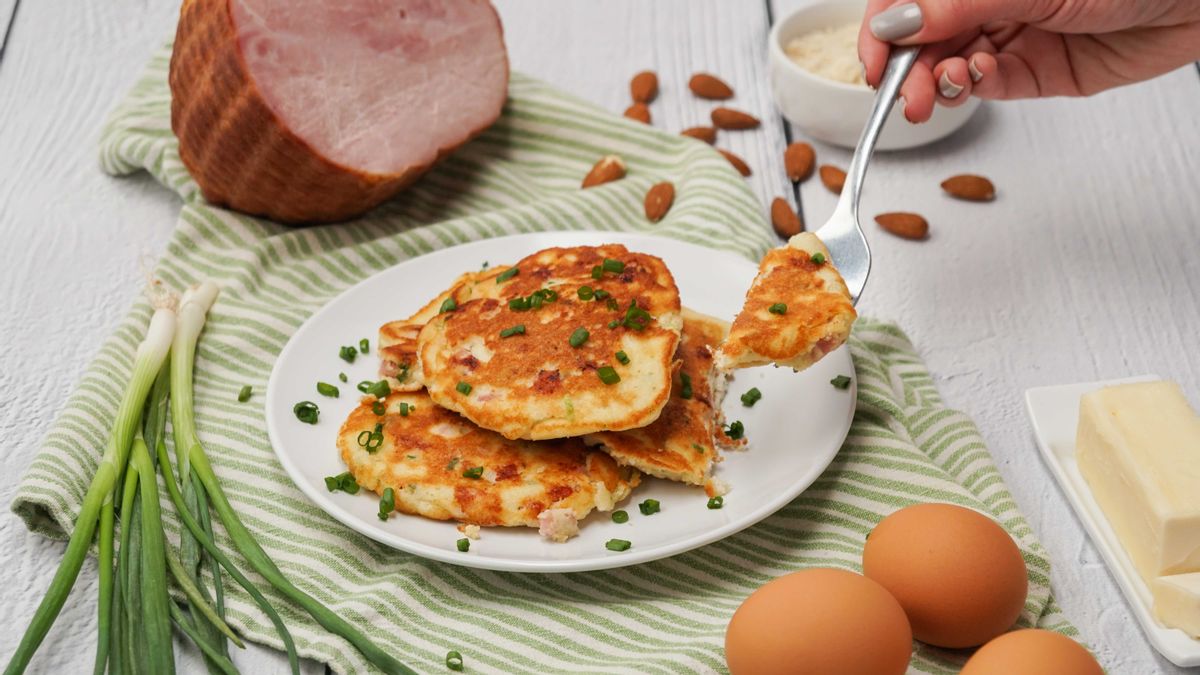 Keto Ham Scallion Potato Pancakes