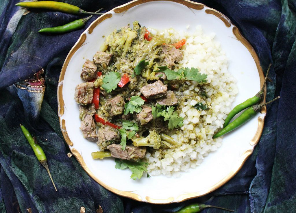 Low Carb Green Beef Curry