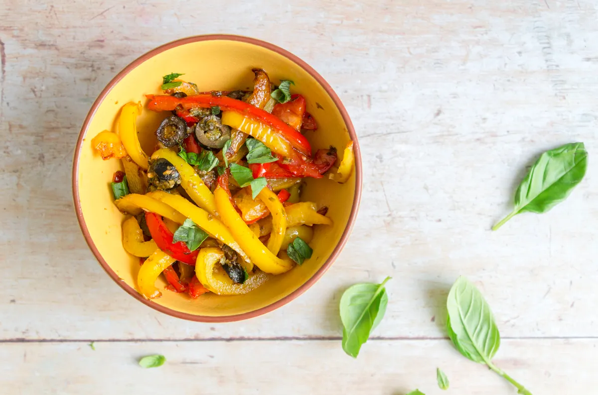 Keto Stir Fried Bell Peppers with Capers and Olives