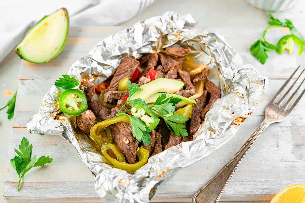 Low Carb Steak Fajita Skillet - Domestically Creative