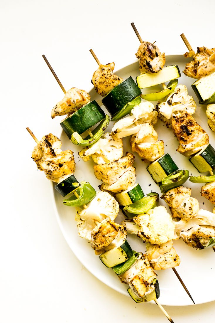 Keto Mediterranean Chicken Skewers