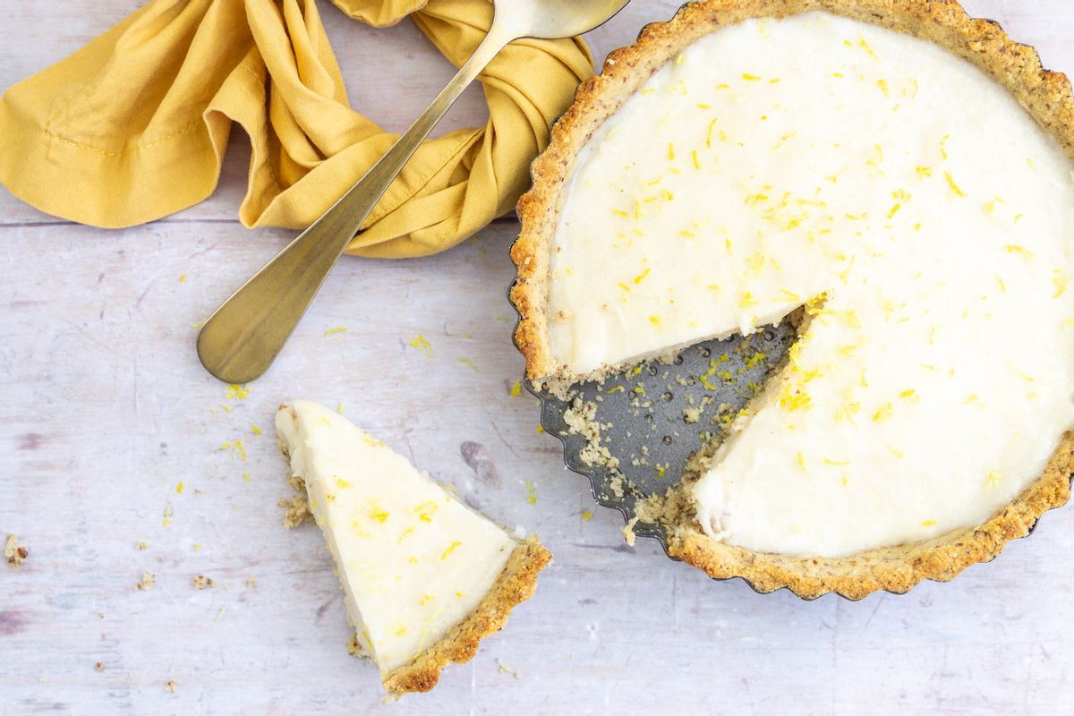 Keto Christmas Vegan Lemon Tart