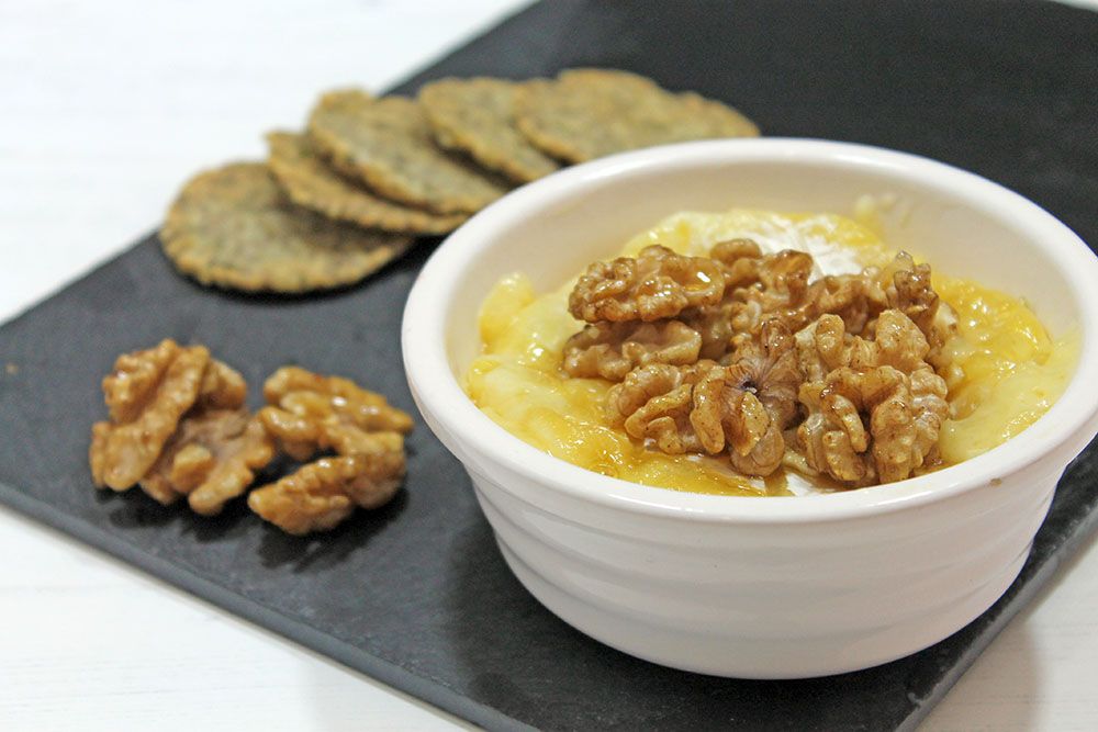 Keto Baked Brie With Candied Walnuts