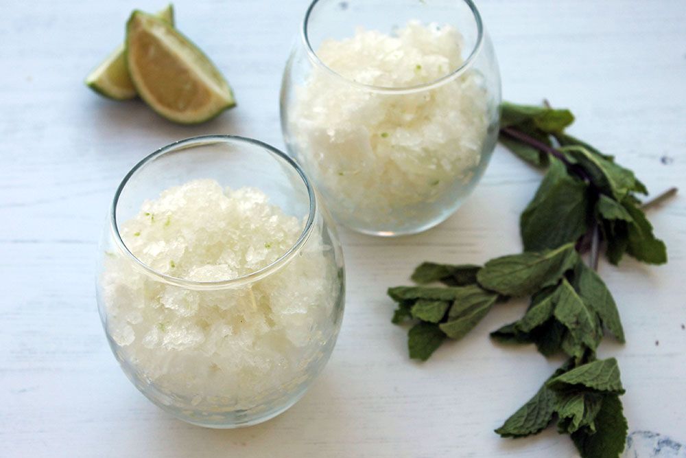 Keto Mint And Lime Granita