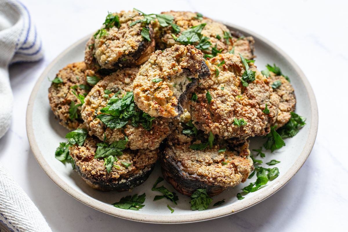 Easy Keto Creamy Herb-Stuffed Mushrooms