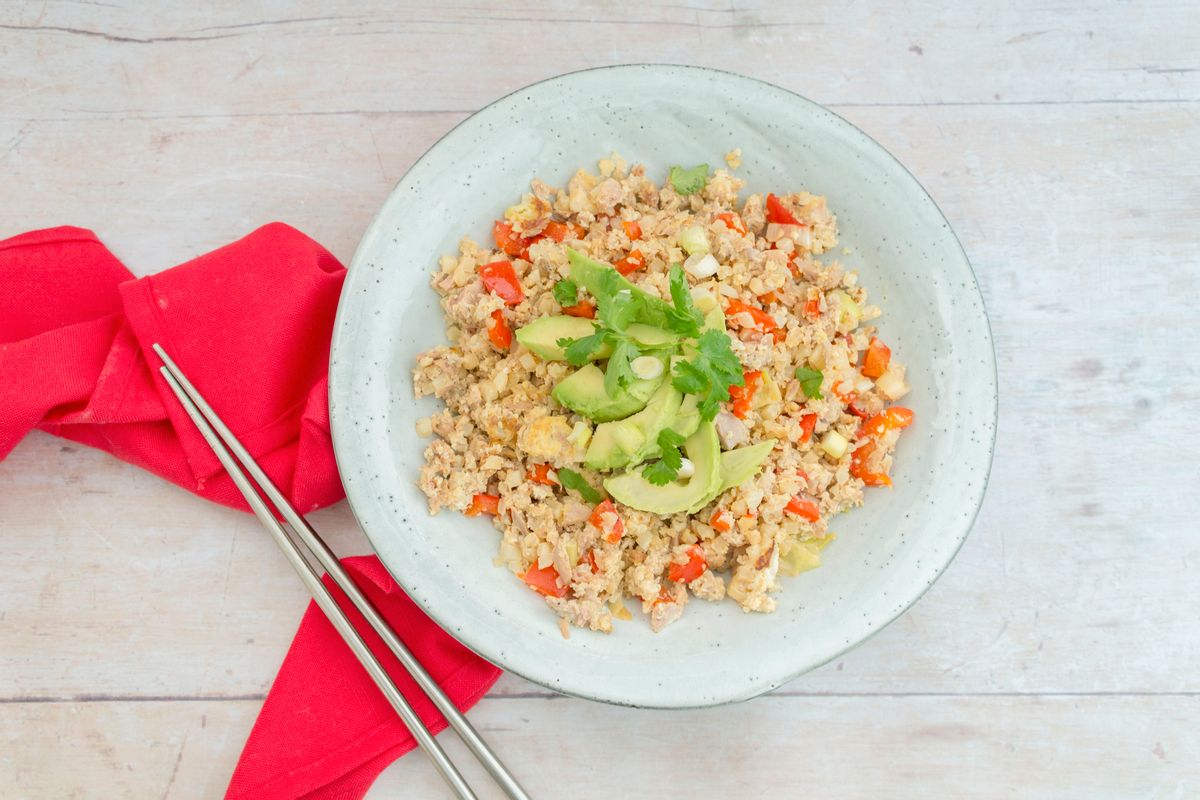 Low Carb OMAD Tuna And Egg Fried Rice