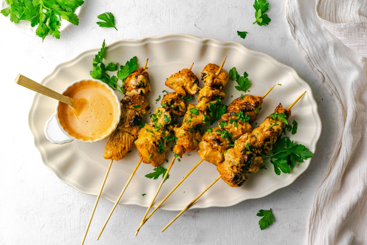 Keto Bang Bang Chicken Skewers