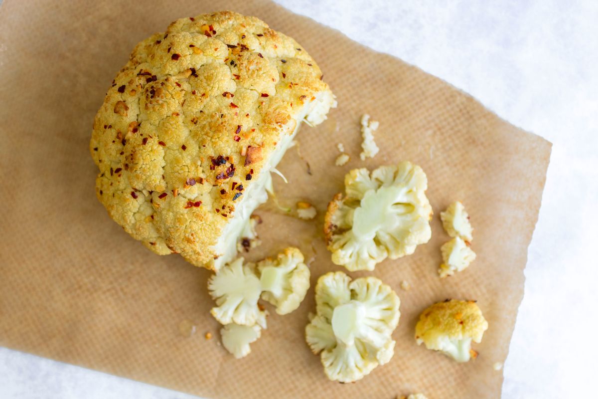 Keto Whole Roasted Spicy Cauliflower