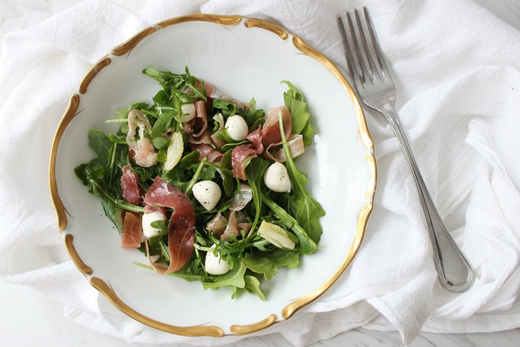 Keto Prosciutto Arugula Side Salad