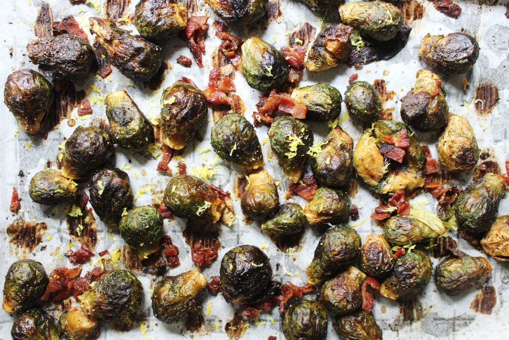 Low Carb Crispy Brussel Sprouts with Bacon