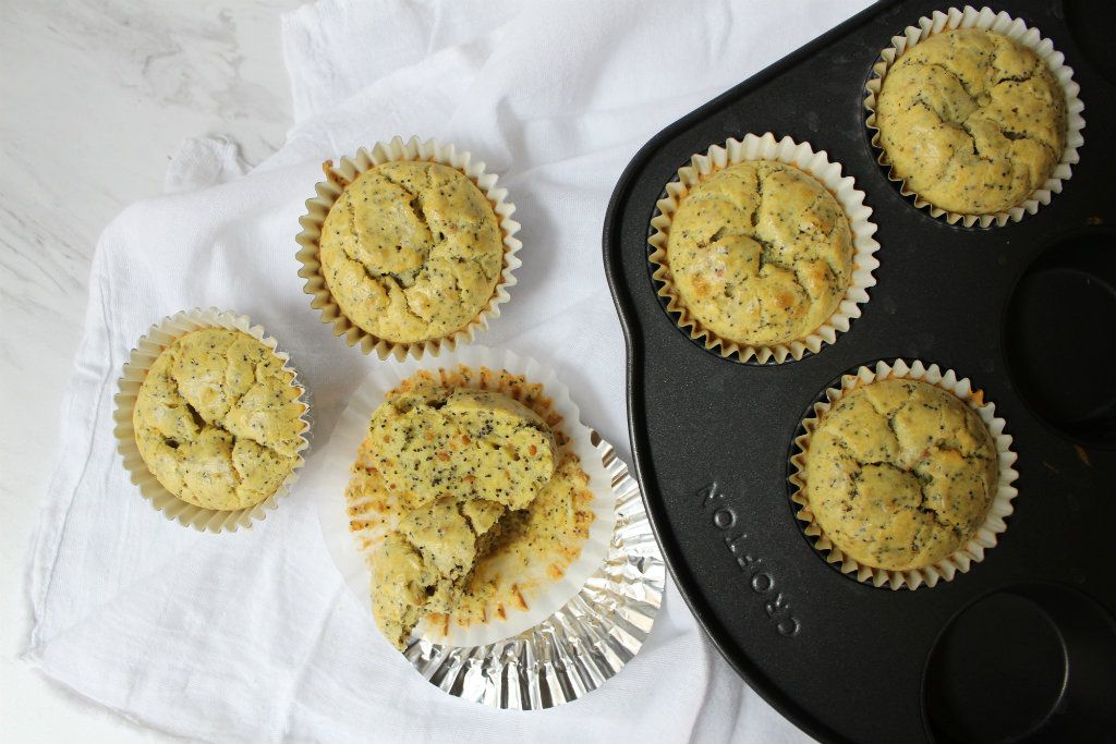 Keto Lemon Poppyseed Muffins