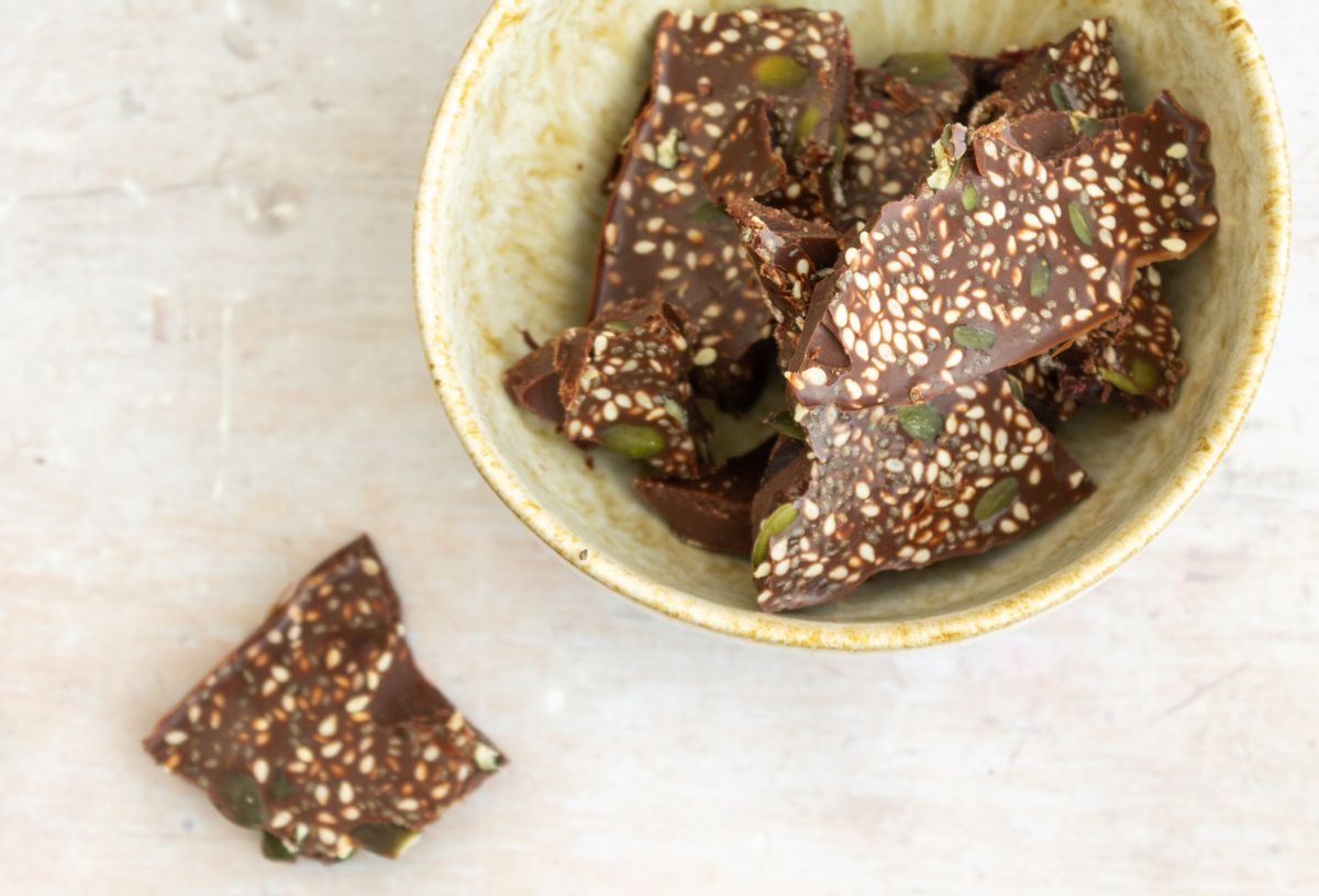 Keto Seeded Chocolate Bark