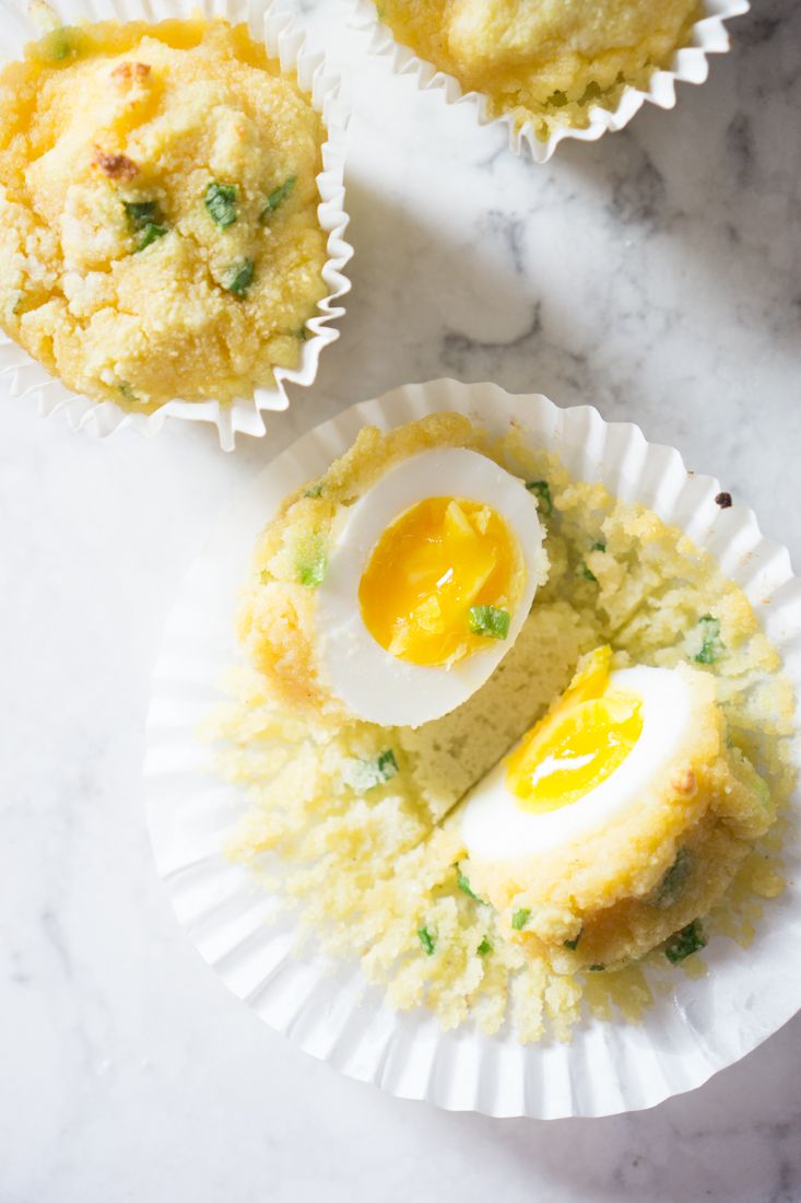 Keto Scallion Egg in a Muffin