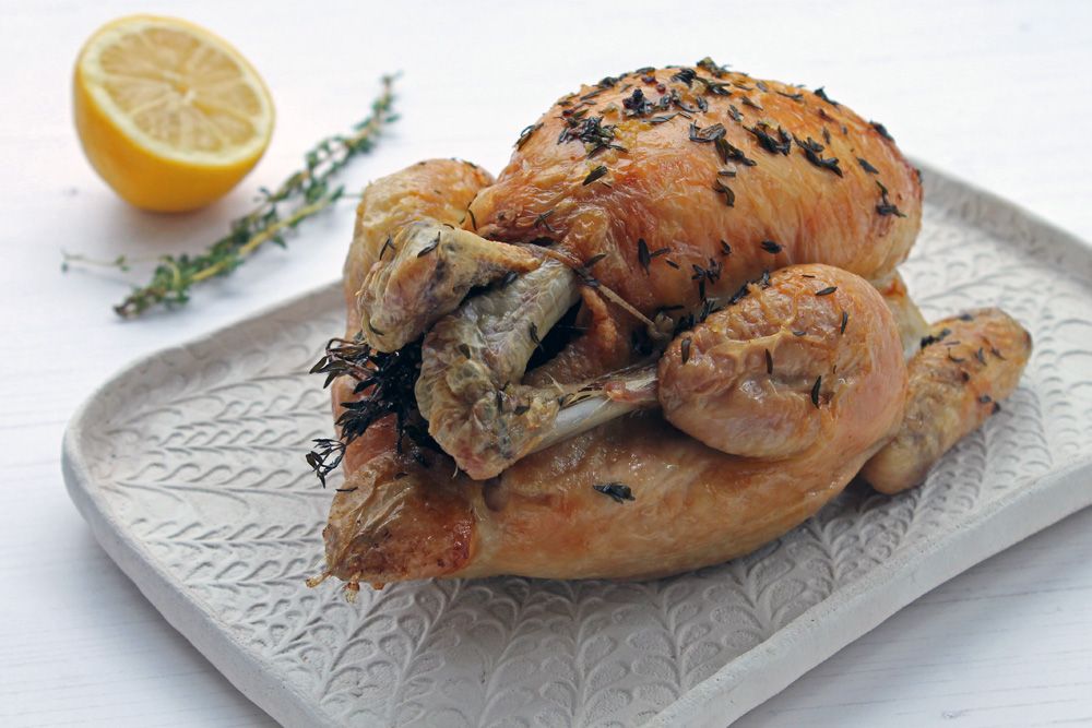 Keto Lemon and Thyme Roasted Chicken