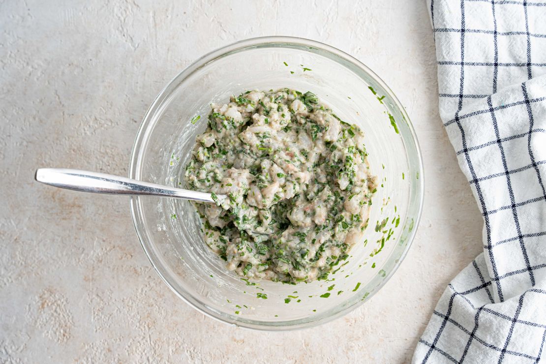 Chunky Shrimp Burgers with Avocado Aioli sauce